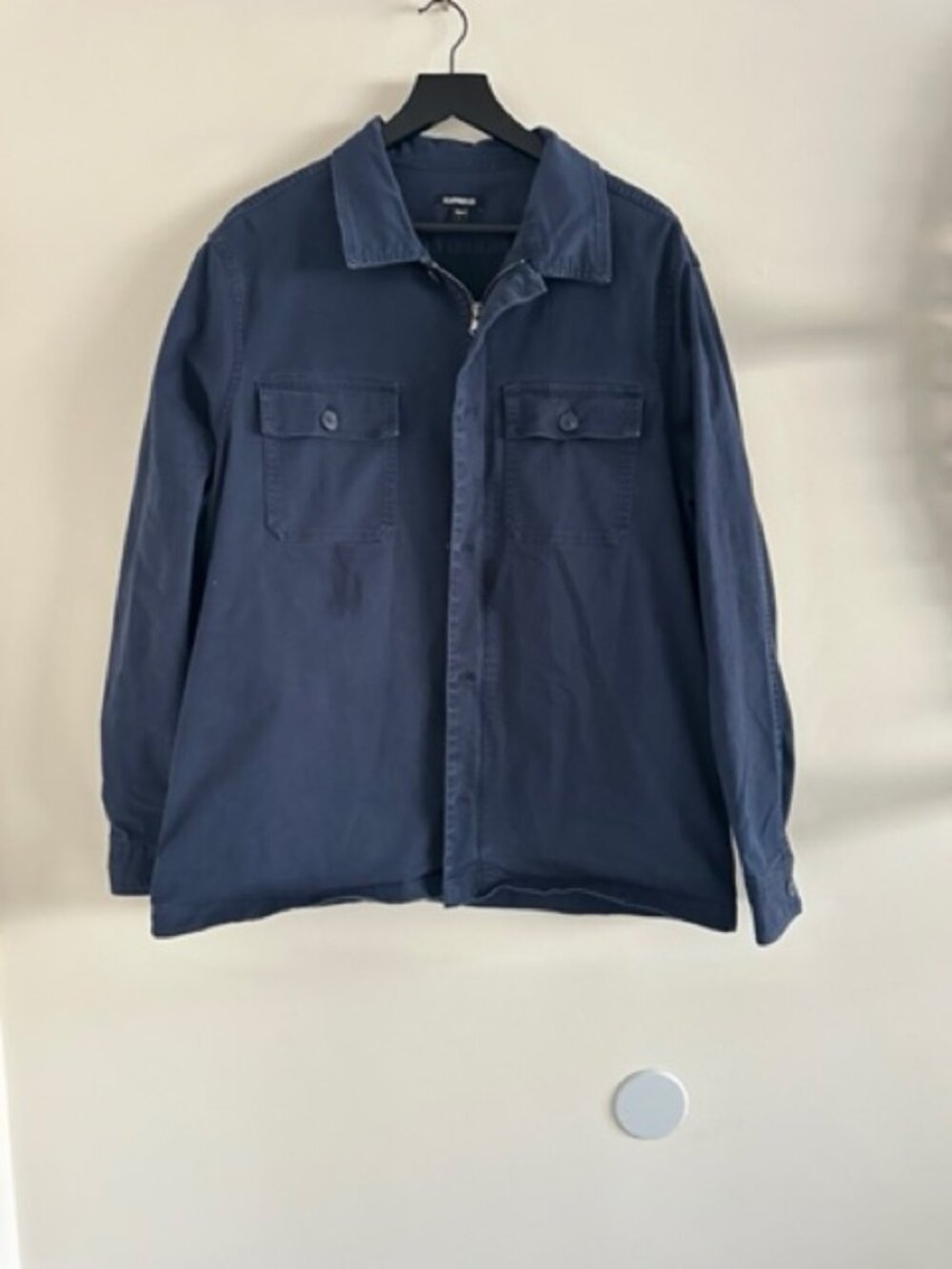 Express Slim Zip Up Shirt Jacket Button & Zip